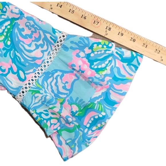 Lilly Pulitzer Dress W/ Bell Sleeves and Tassels Medium 004150 - Picture 10 of 10